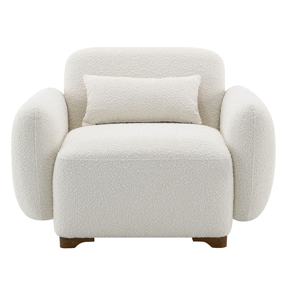 ACME Darius - Chair With Pillow - Beige Boucle | Meri Furniture