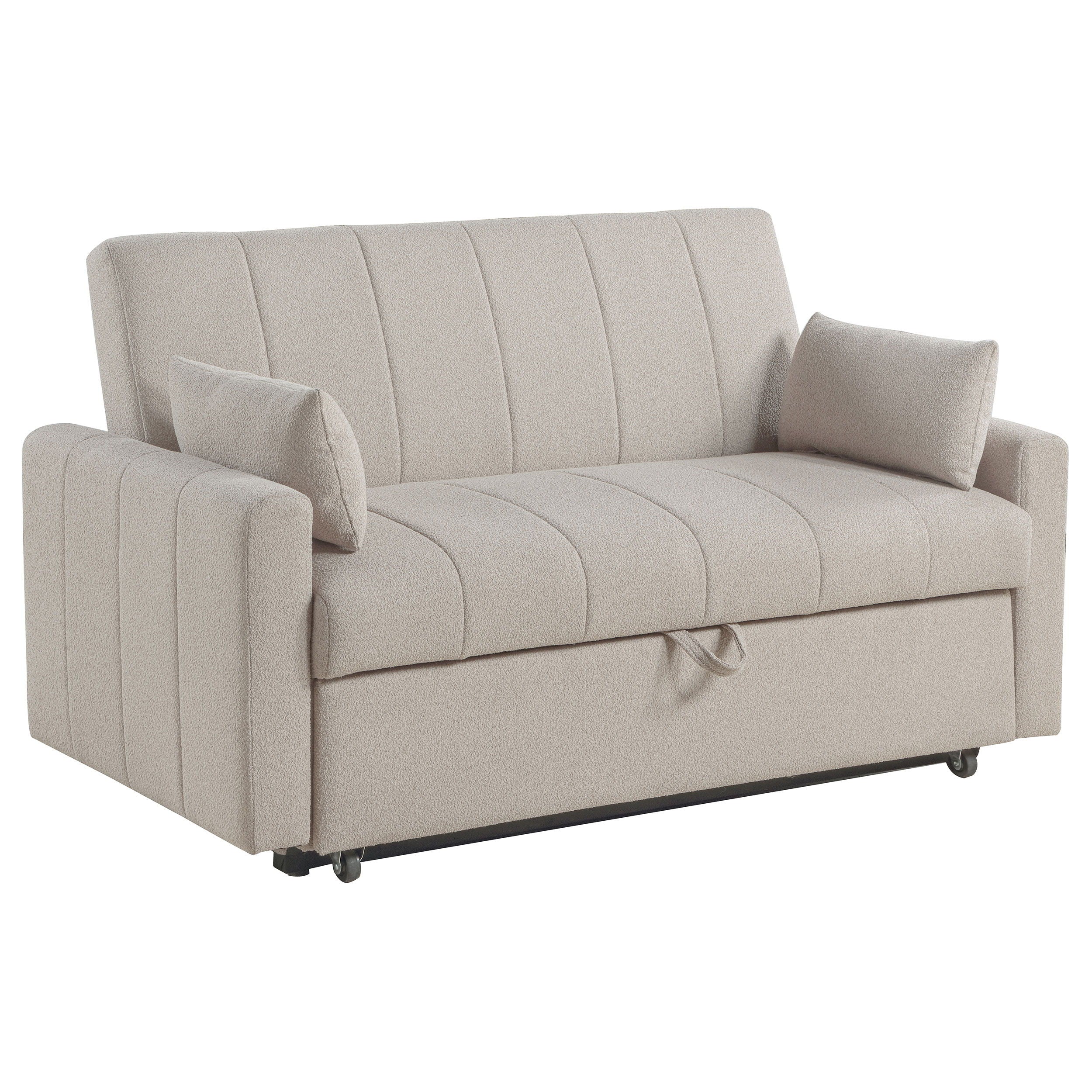 Coaster Fine Furniture Portland - Boucle Upholstered Sleeper Sofa Bed | Meri Furniture