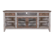 International Furniture Direct Sahara - 70" TV Stand - Light Cream / Brown Caramel | Meri Furniture