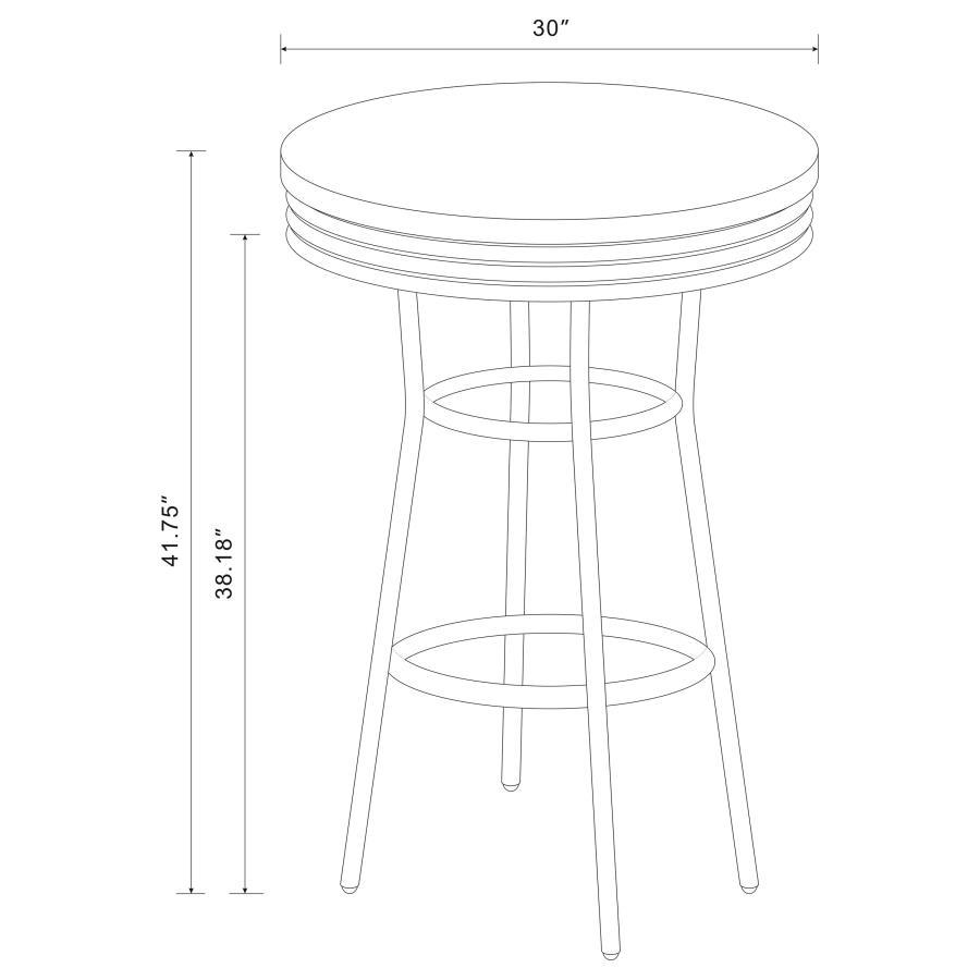 Retro - Round 30" 1950's Bistro Pub Height Bar Table