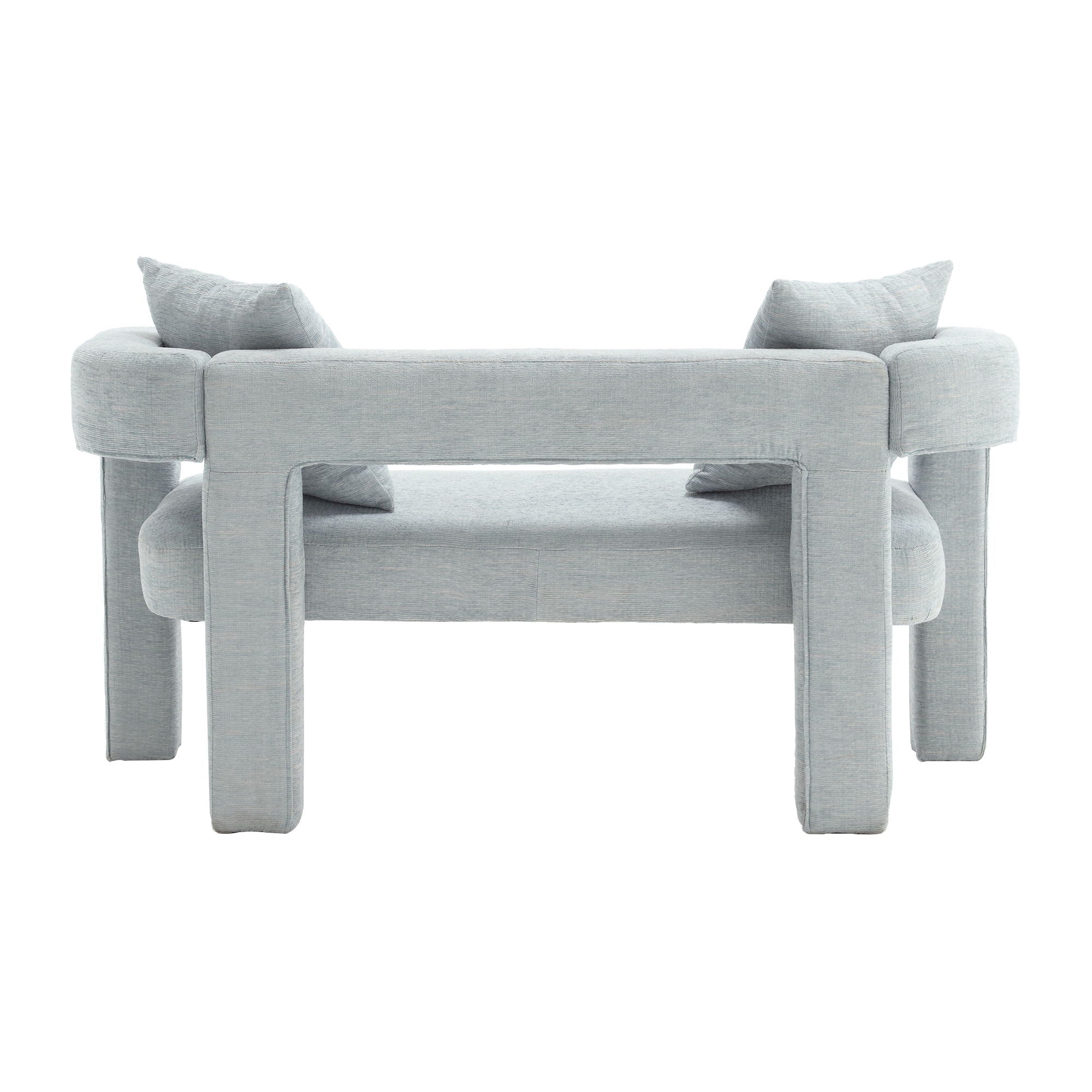 Modern Chenille Loveseat Sofa, Comfy Upholstered 2 Seater