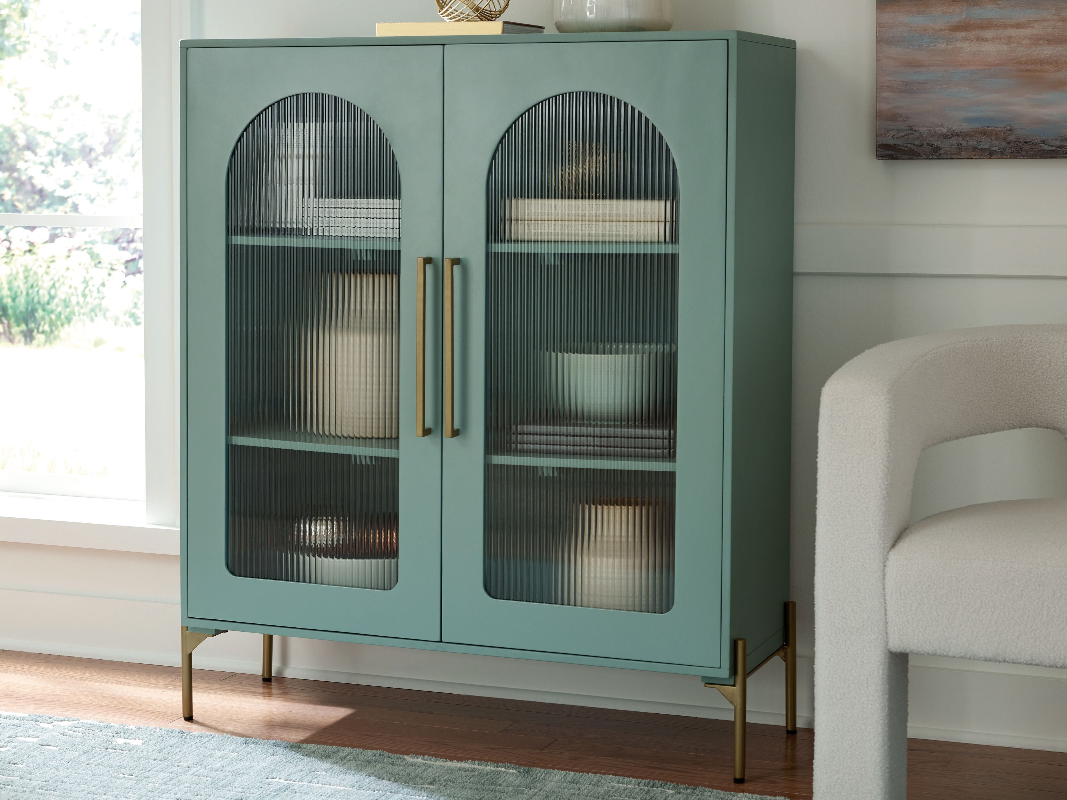 Signature Design by Ashley® Adwen - Light Green - Accent Cabinet | Meri Furniture