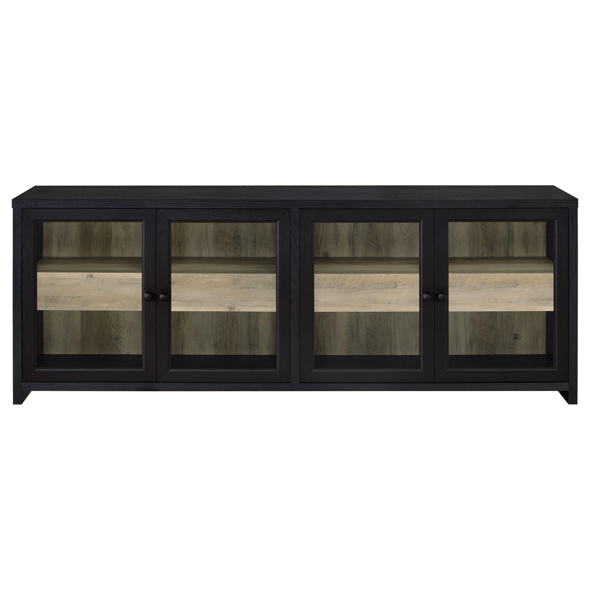 Denison 3-piece Entertainment Center 79-inch TV Stand Black