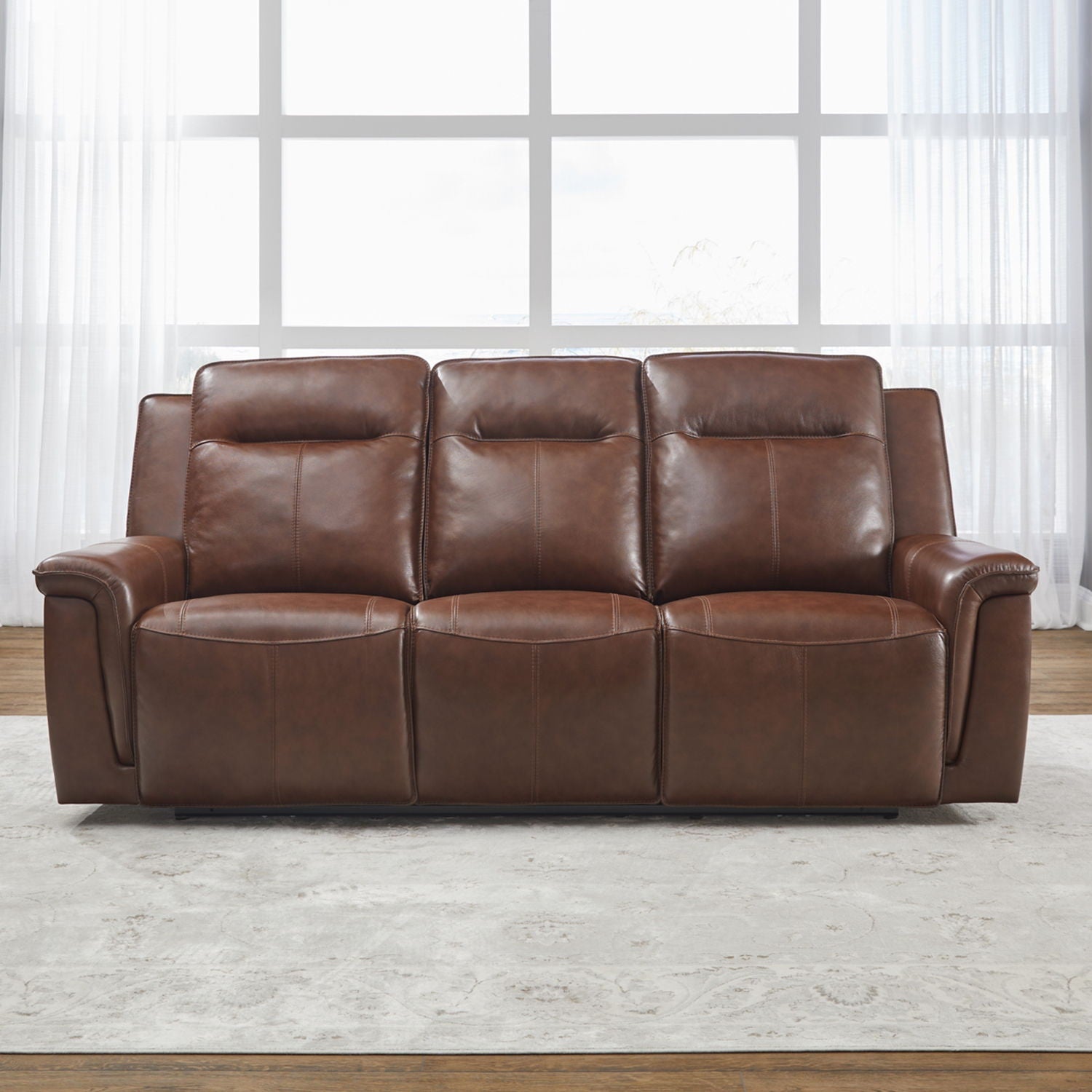 Liberty Furniture Avery - Sofa P2 - Cognac | Meri Furniture