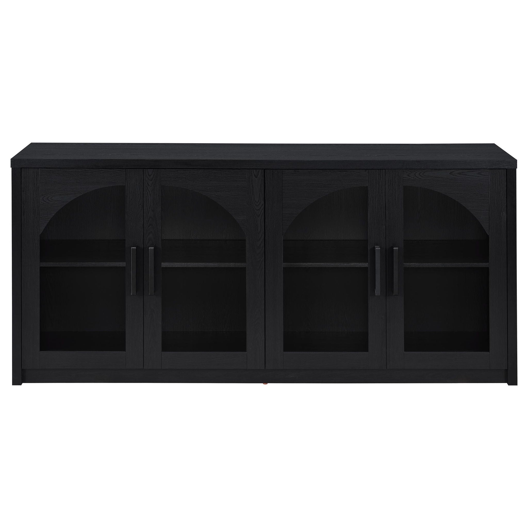 Riva 4-door Dining Sideboard Buffet Storage Credenza Black