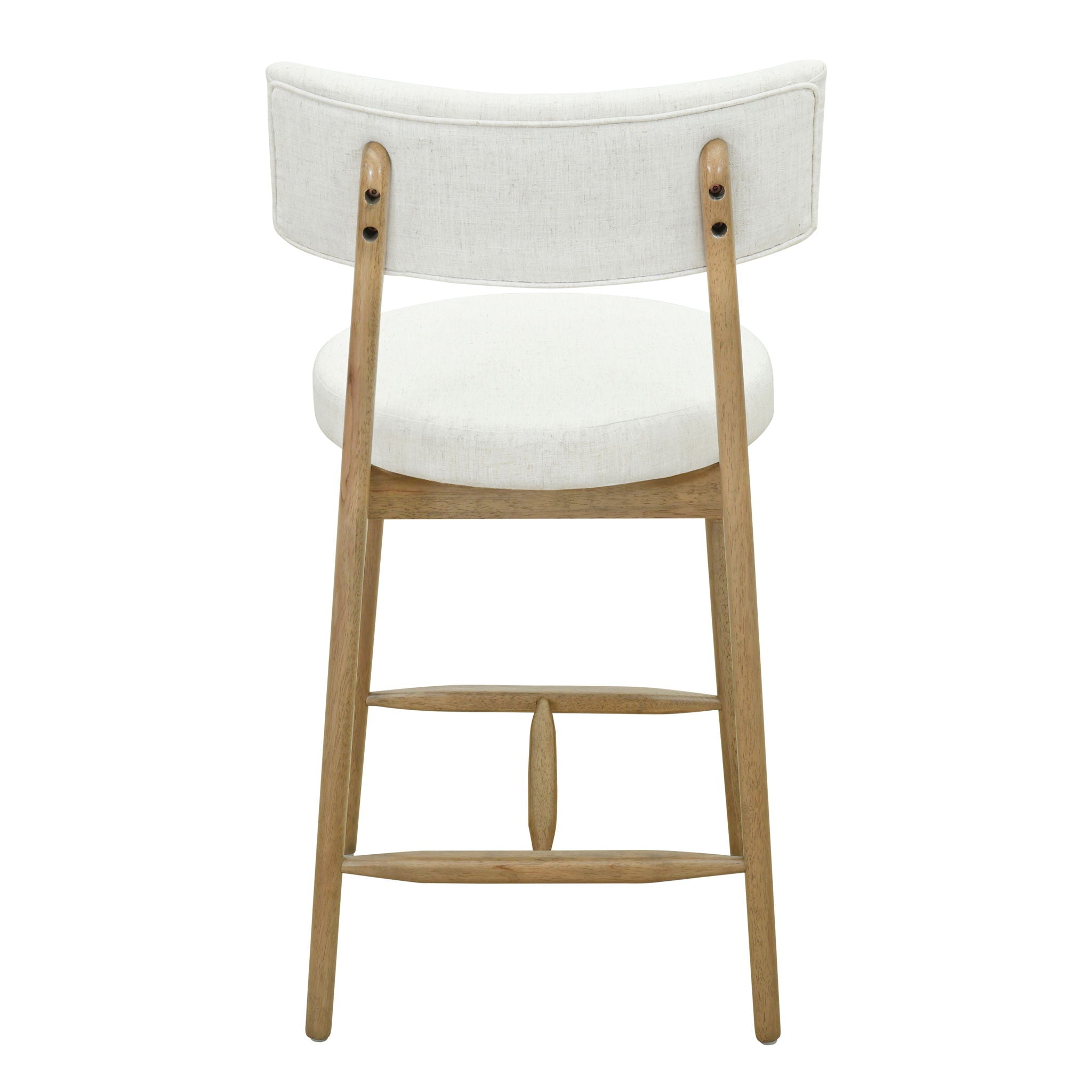 Mid Century Modern Counter Stools, Fabric Upholstered Chairs