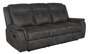 Coaster Fine Furniture Lawrence - Upholstered Padded Arm Reclining Sofa - Charcoal | Meri Furniture