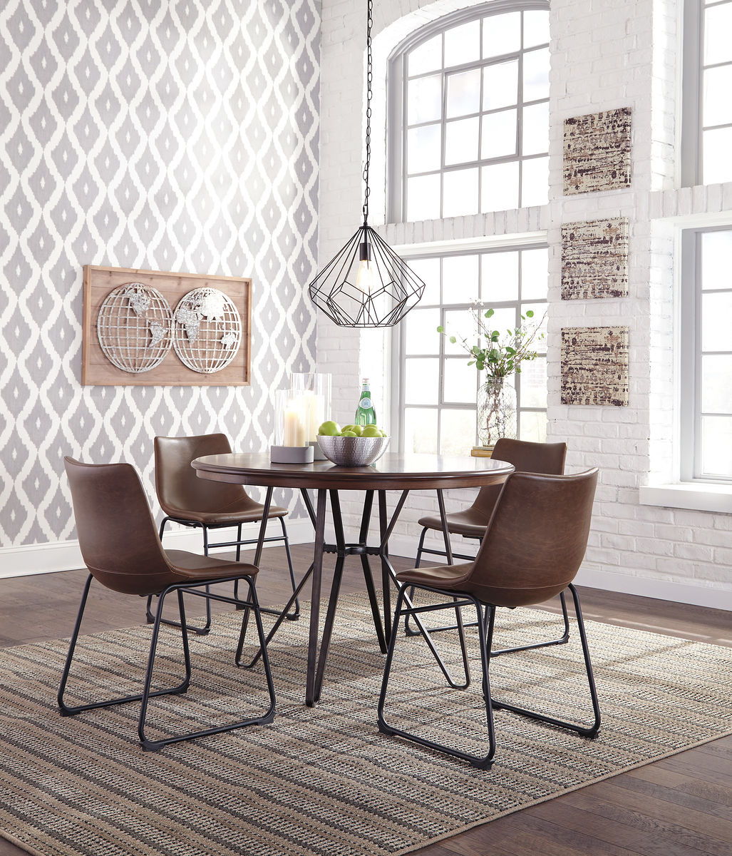 Signature Design by Ashley® Centiar - Round Dining Table Set | Meri Furniture