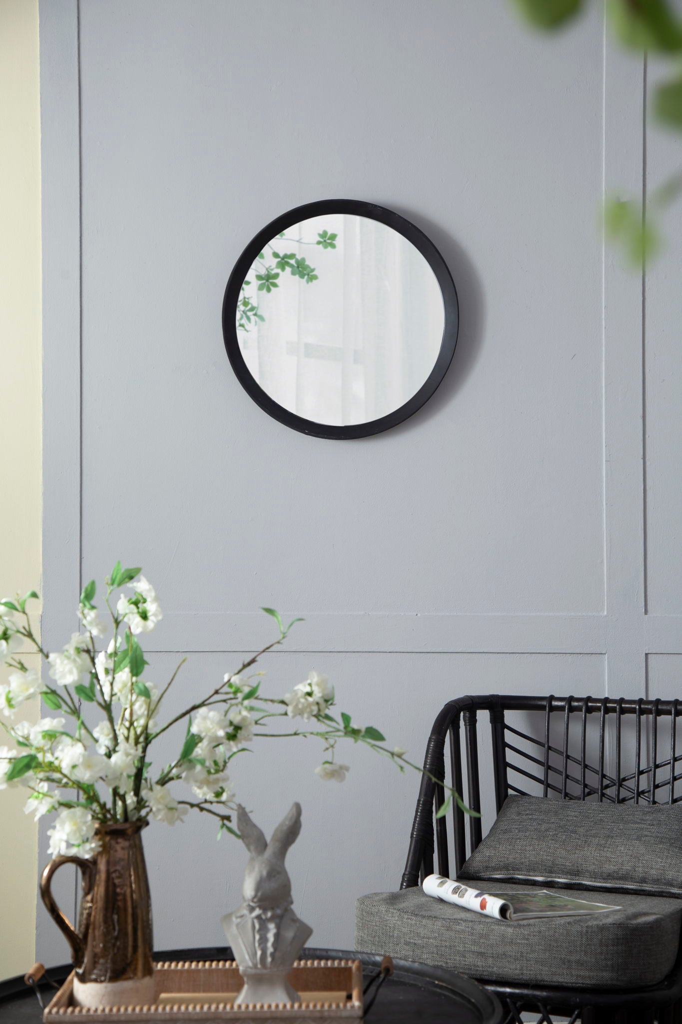 Transitional Decor Style Wall Mirror Decor With Frame For Bathroom