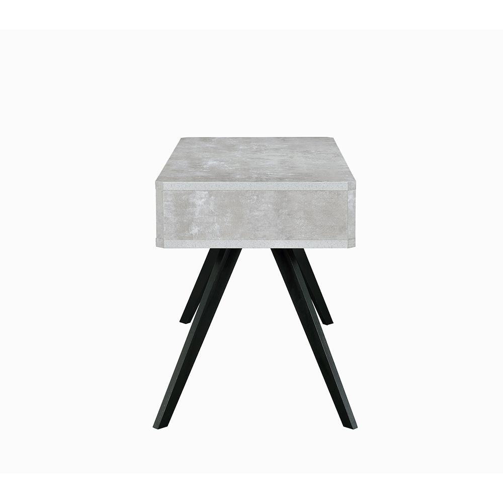 ACME Magna - Desk - Faux Concrete & Black | Meri Furniture