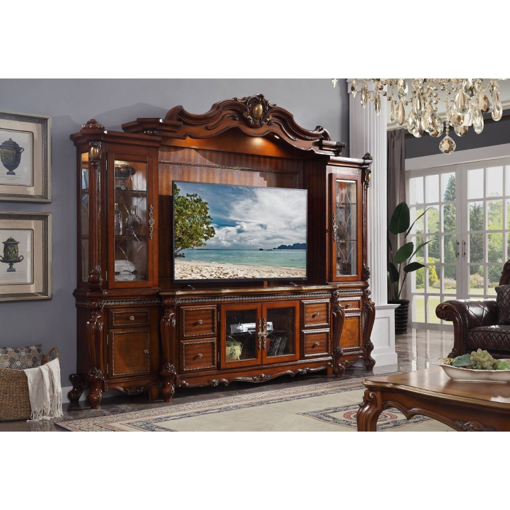 ACME Picardy - Entertainment Center - Honey Oak | Meri Furniture