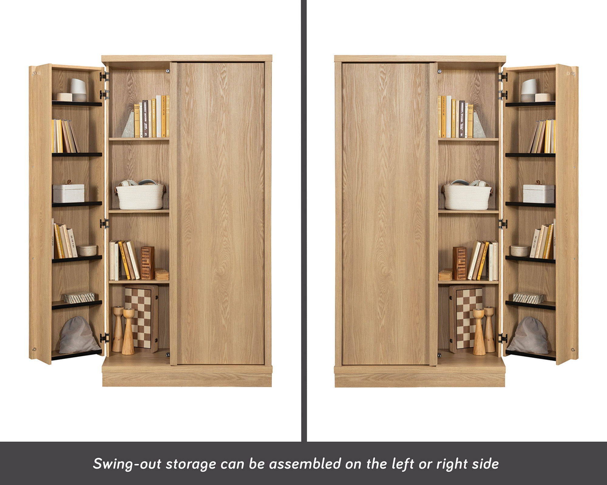 Swing-Out Storage Cabinet in Harmony Ash