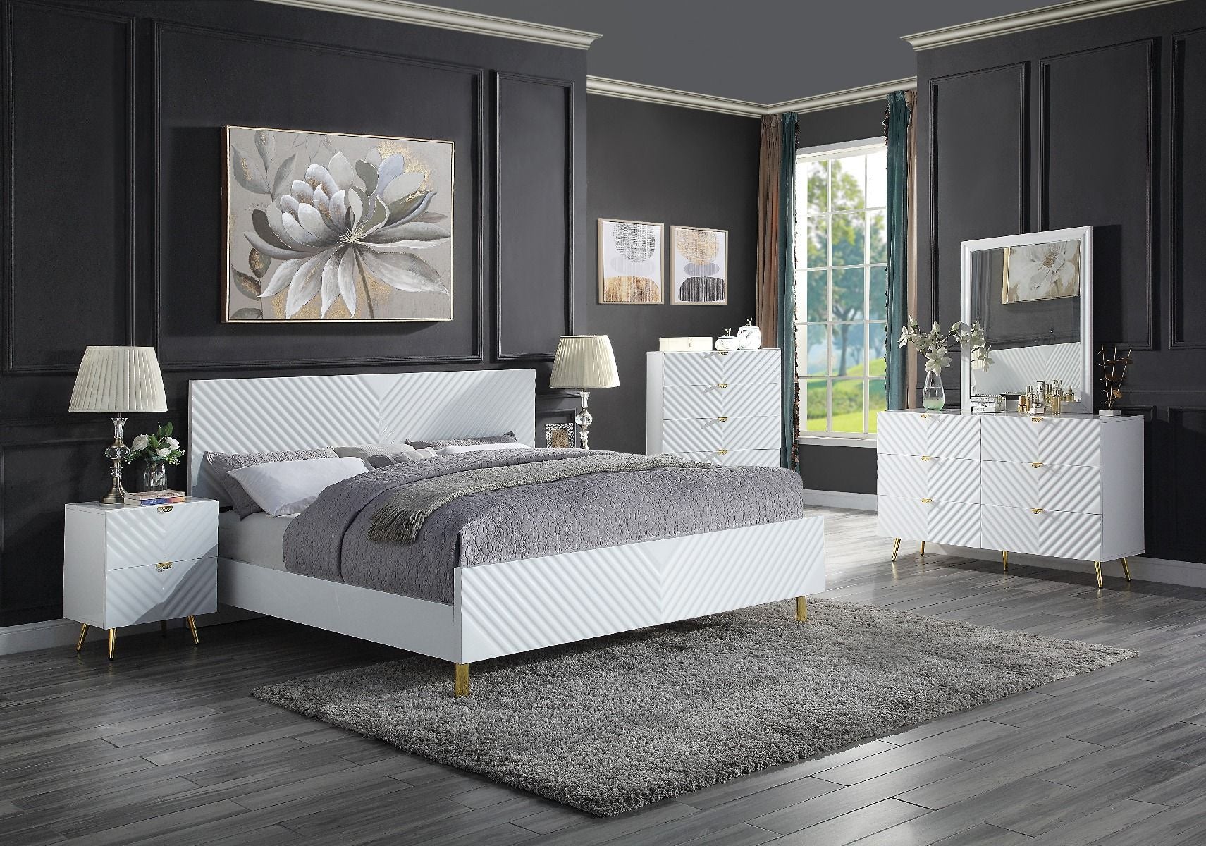ACME Gaines - Chest - White High | Meri Furniture