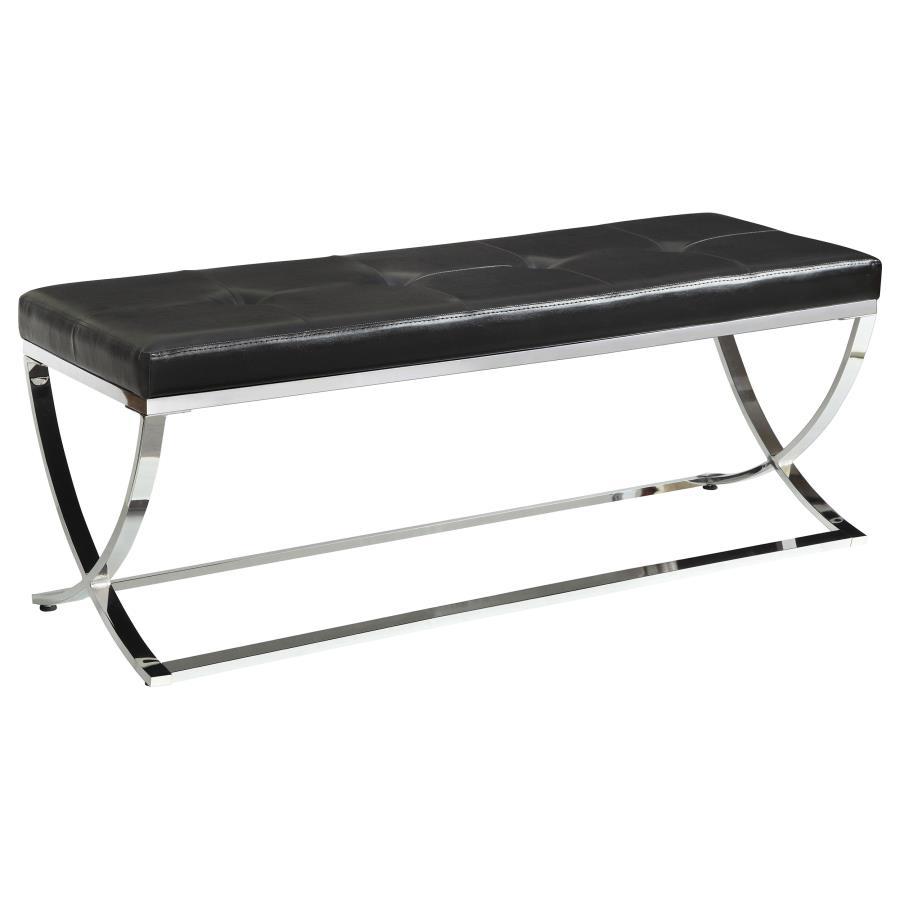 Coaster Fine Furniture Walton - Leatherette Upholstered Tufted Accent Bench | Meri Furniture