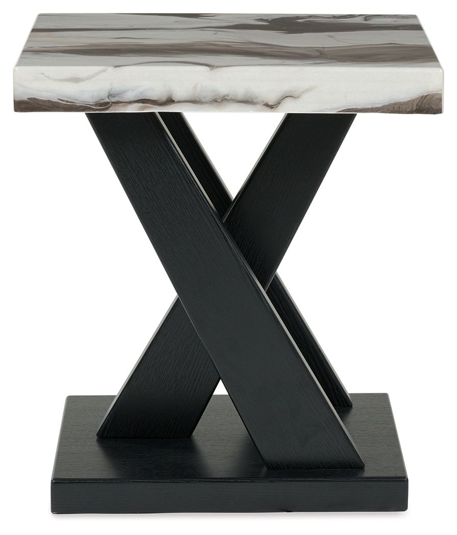 Cendill - Occasional Table Set (Set of 3) - Dark Brown / White / Black
