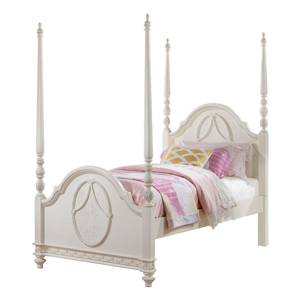 ACME 13 Slats - Box Spring Not Required Poster Bed Optional Canopy Arched HB/FB with Oval Molding | Meri Furniture