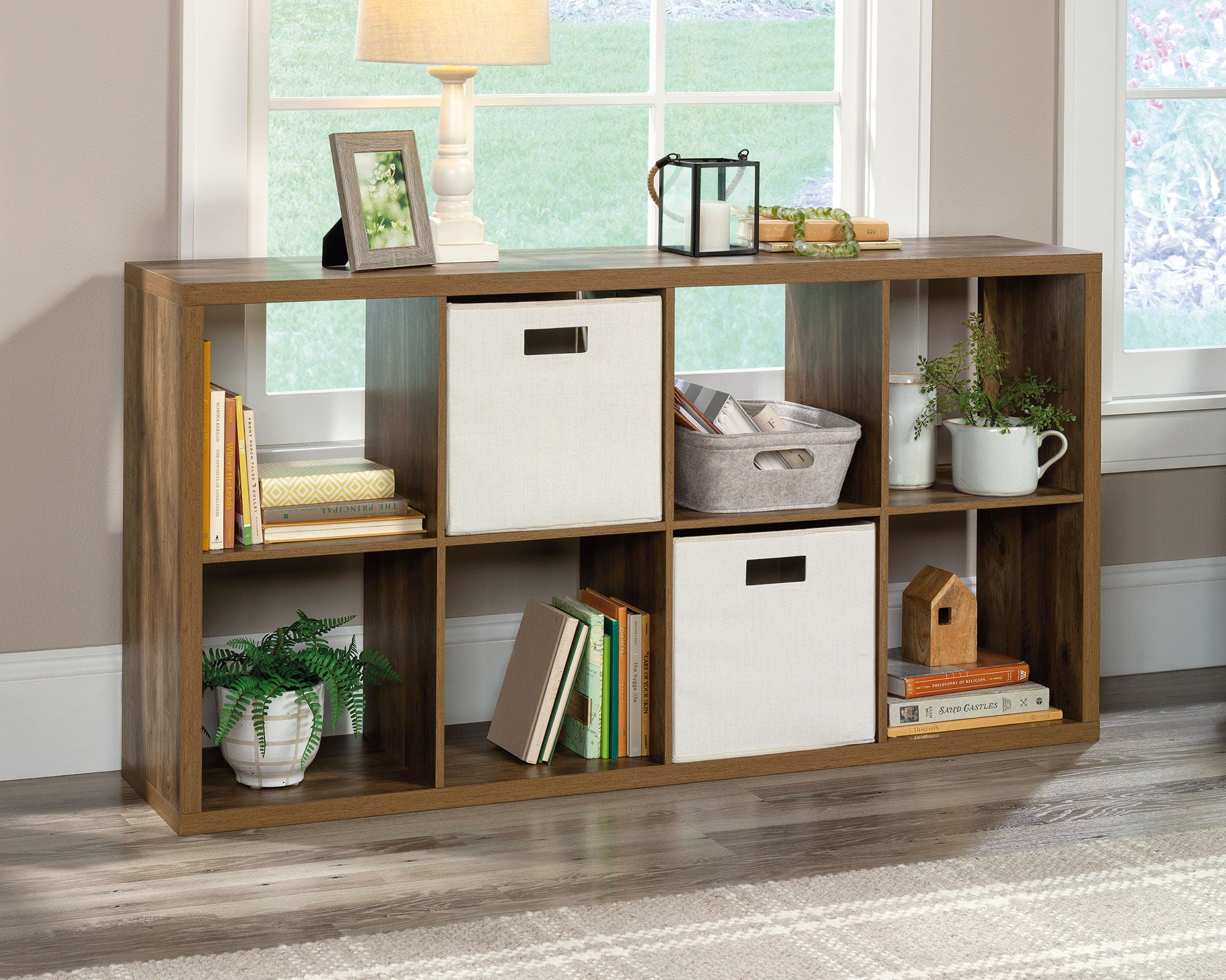 8-Cube Organizer Storage Bookcase Rural Pine