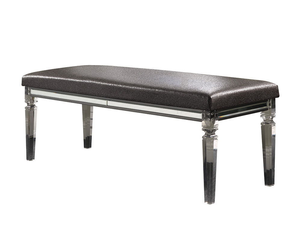 ACME Sawyer - Bench - PU & Clear Acrylic | Meri Furniture