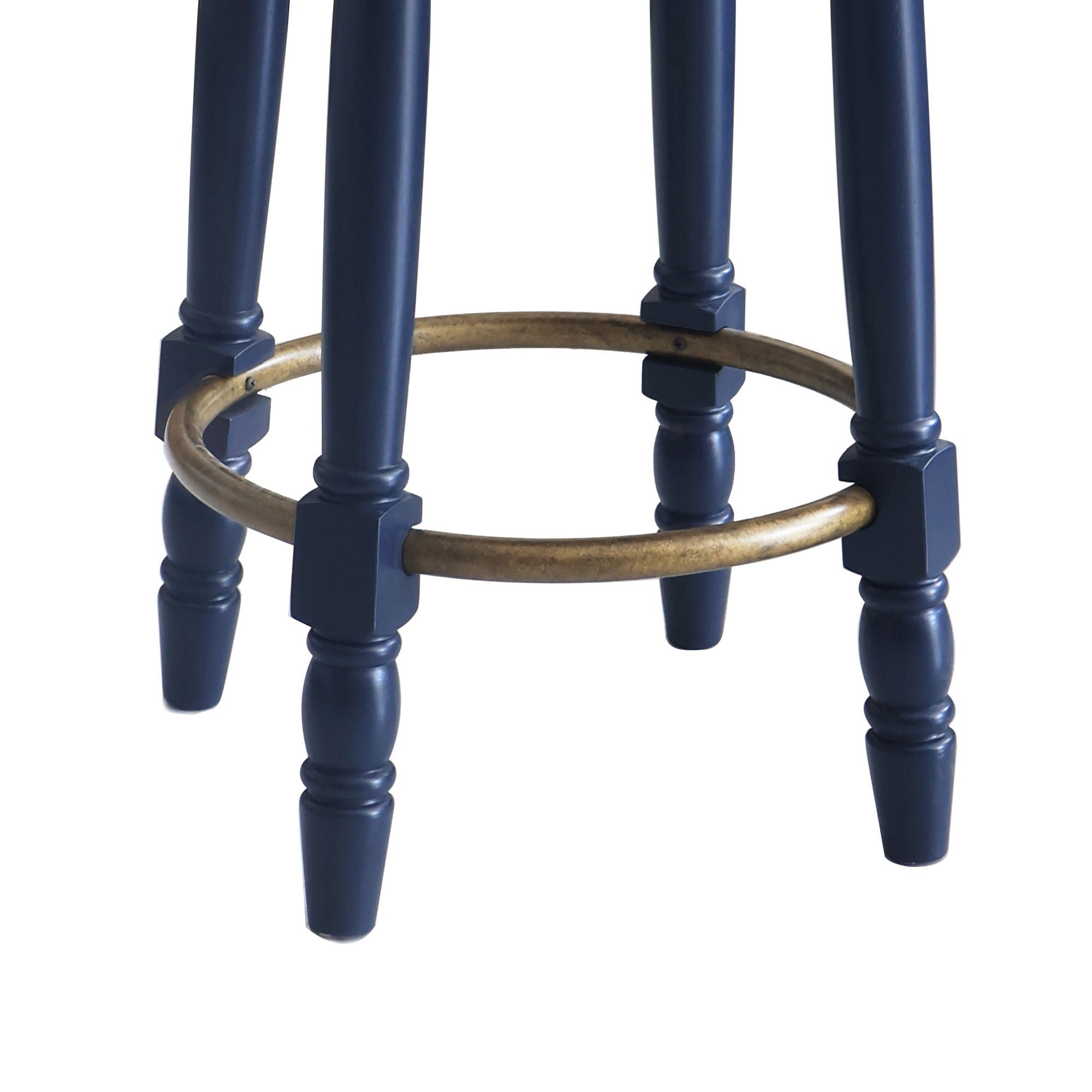 360° Swivel Wooden Barstools With Upholstered Seat, Counter Height (Set of 2)