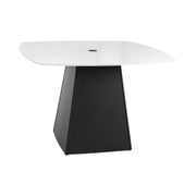Rounded Square Outdoor Pedestal Dining Table