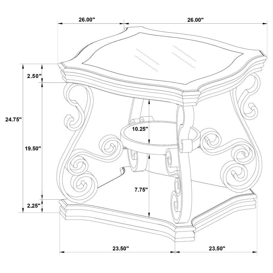 Laney - Glass Top Coffee And End Table Set