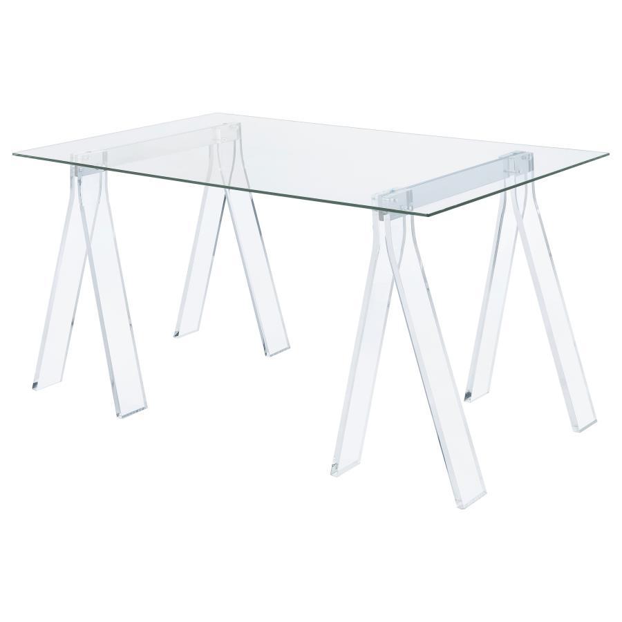 Coaster Fine Furniture Amaturo - Glass Top Acrylic Writing Desk - Clear | Meri Furniture