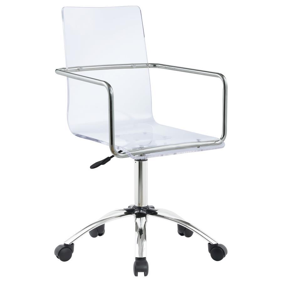 Coaster Fine Furniture Amaturo - Acrylic Adjustable Home Office Desk Chair - Clear | Meri Furniture
