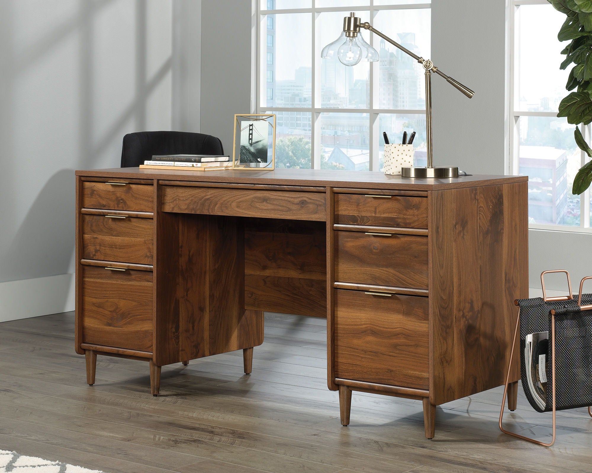 Clifford Place Executive Desk Grand Walnut