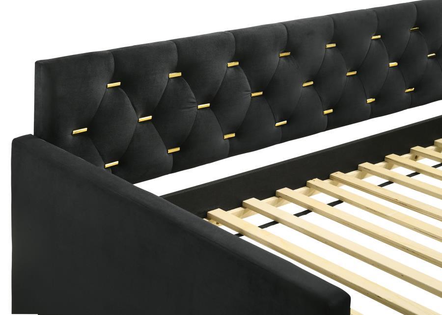 Coaster Fine Furniture Kendall - Upholstered Twin Daybed With Trundle - Black | Meri Furniture
