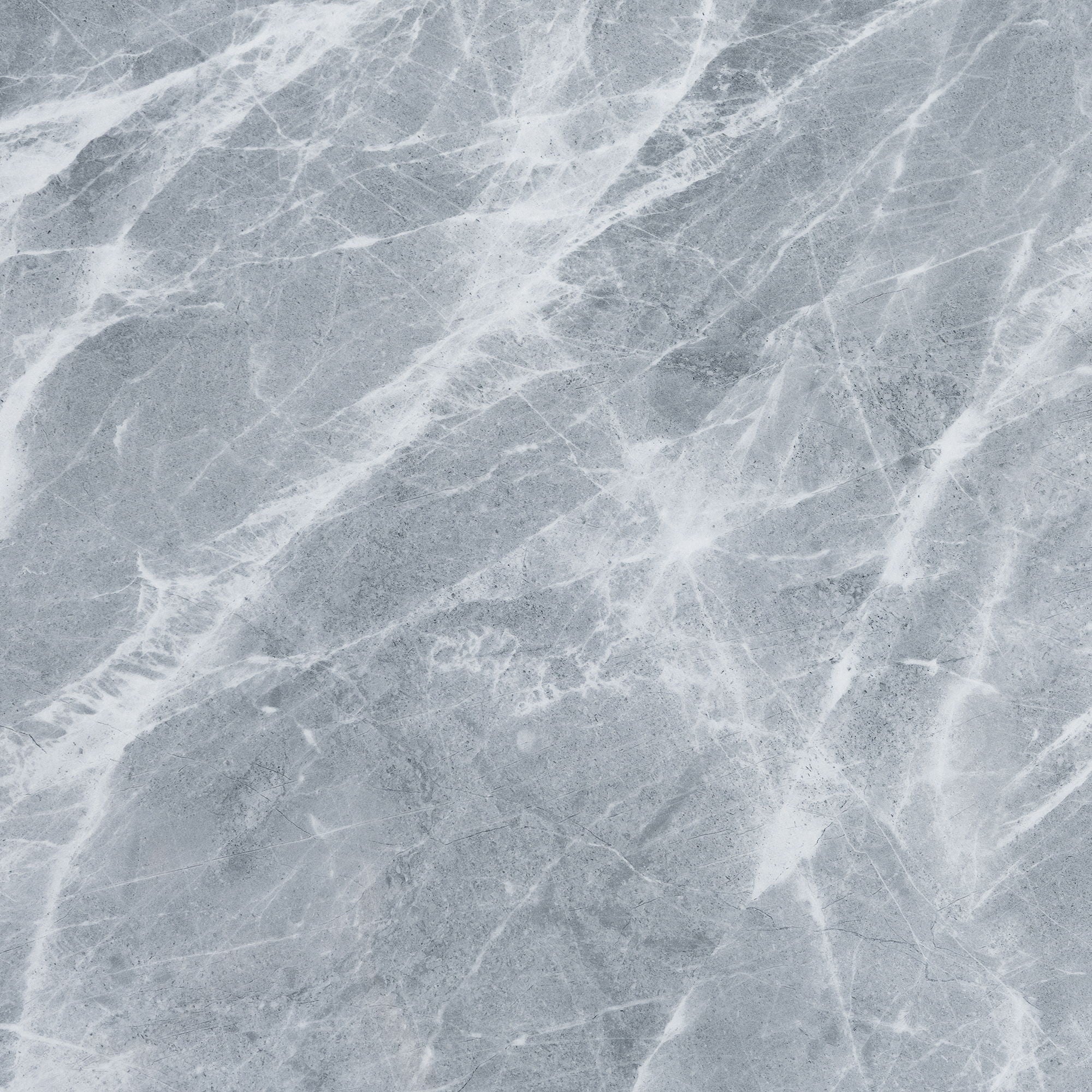 Michelle - Dining Table With Double Pedestal Marble Detailing - Gray