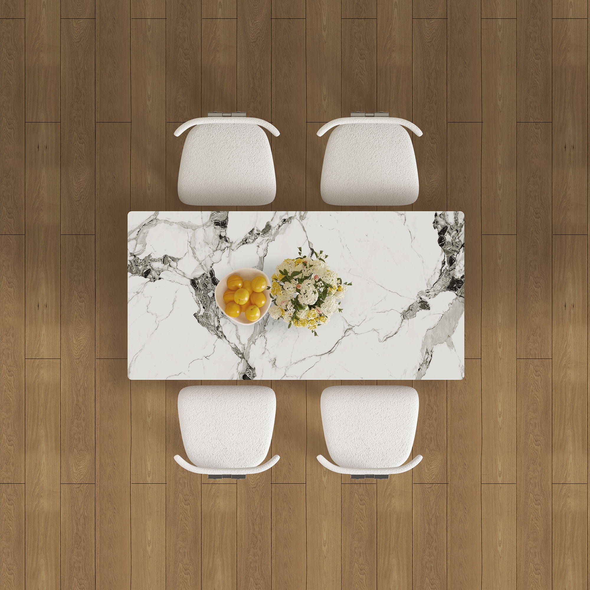 Modern Dining Table Set With Storage, Includes Chairs