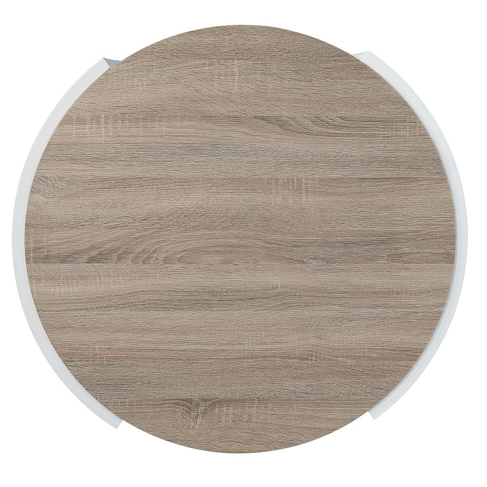 ACME Zoma - Coffee Table - Oak & White High | Meri Furniture