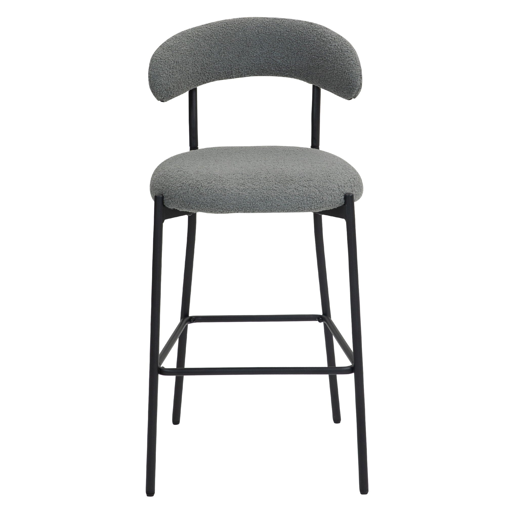 Counter Height Bar Stools With Powder Coating Base And Footrest