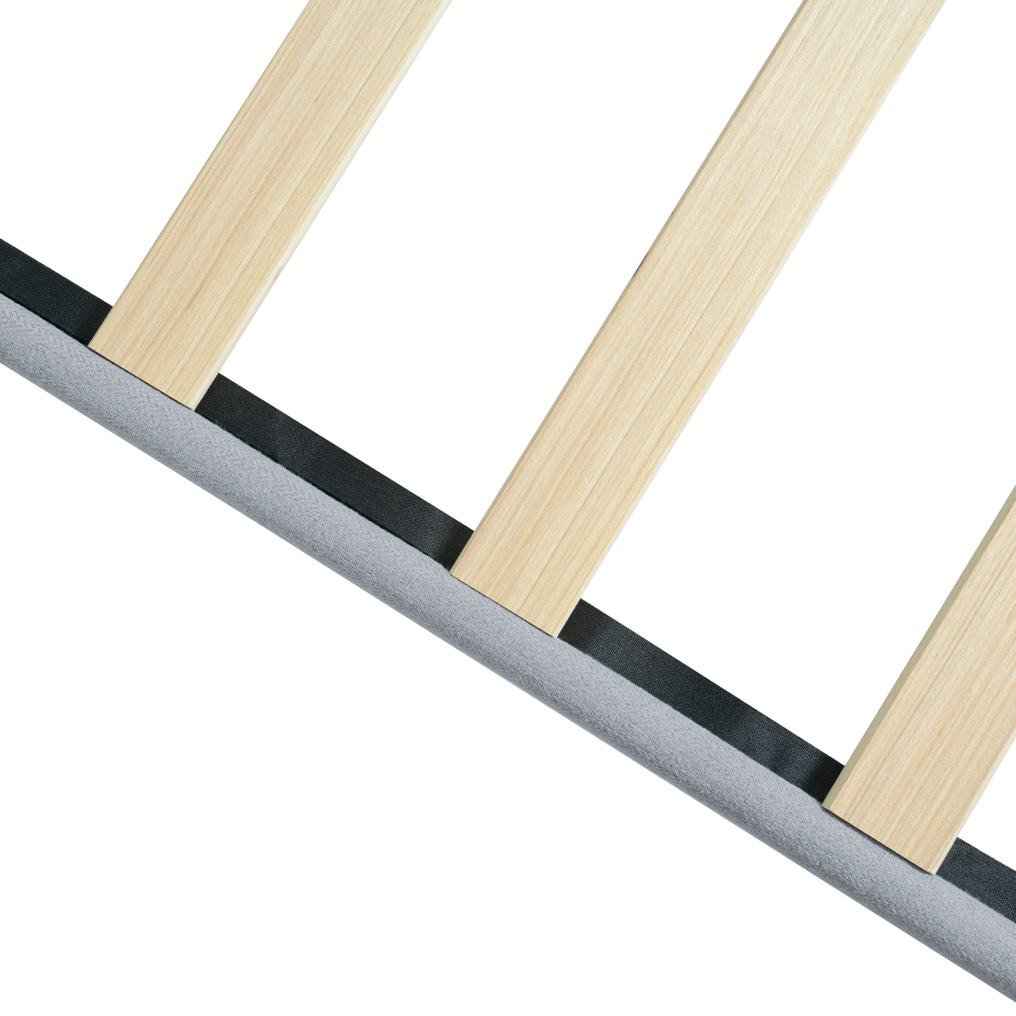 Modern Upholstered Platform Bed Frame With Button Tufted Linen Fabric Headboard