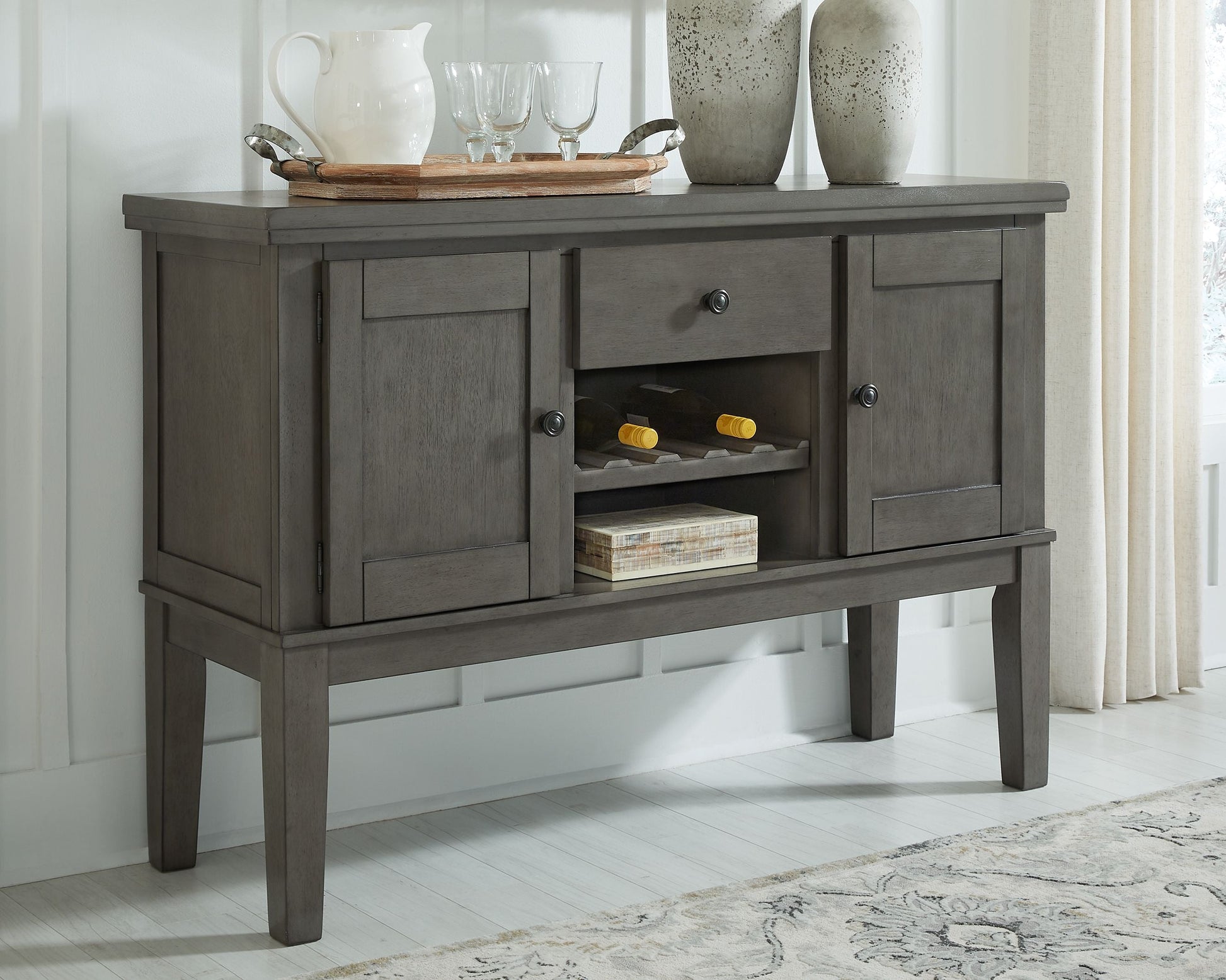 Ashley Furniture Hallanden - Gray - Dining Room Server | Meri Furniture