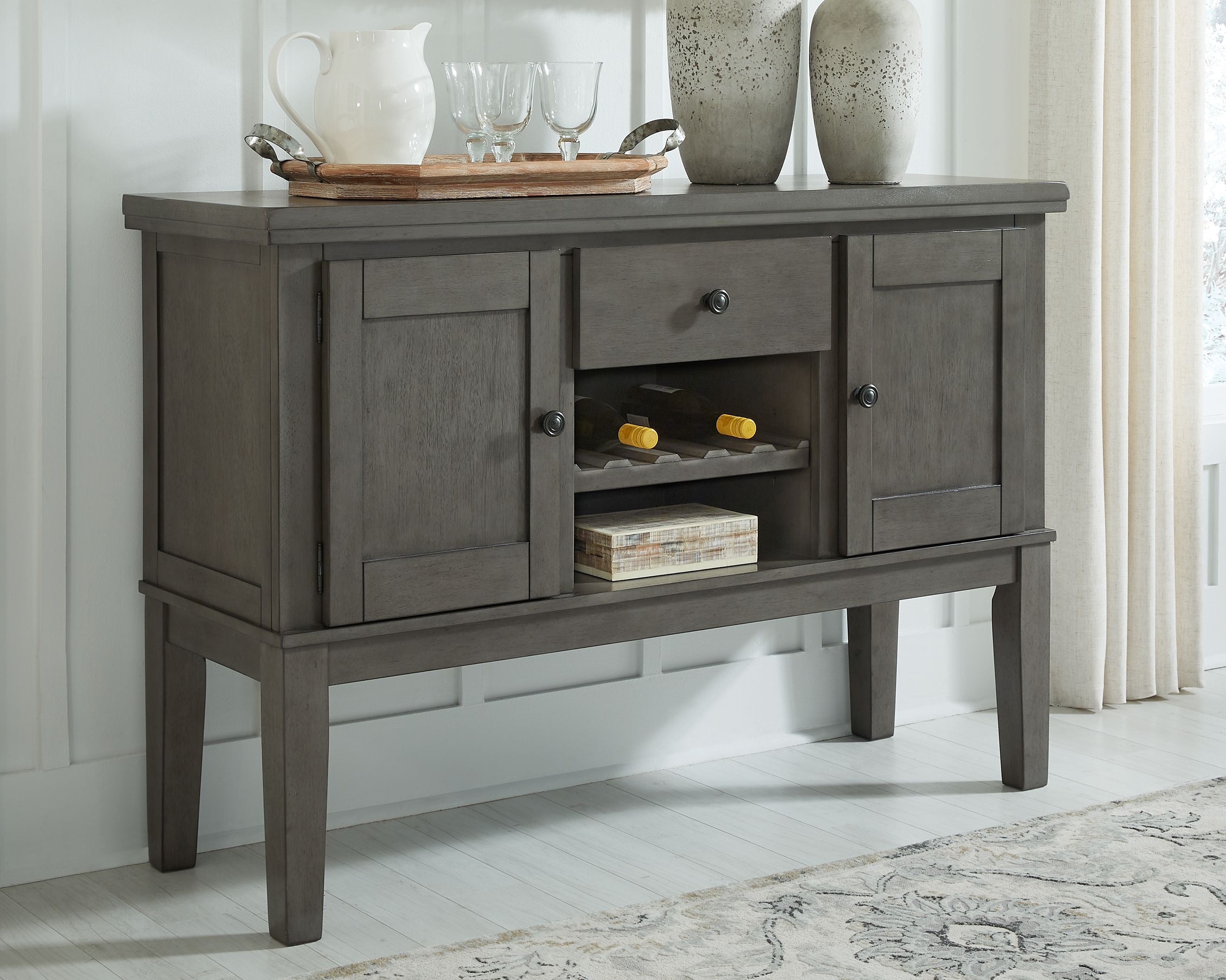 Ashley Furniture Hallanden - Gray - Dining Room Server | Meri Furniture