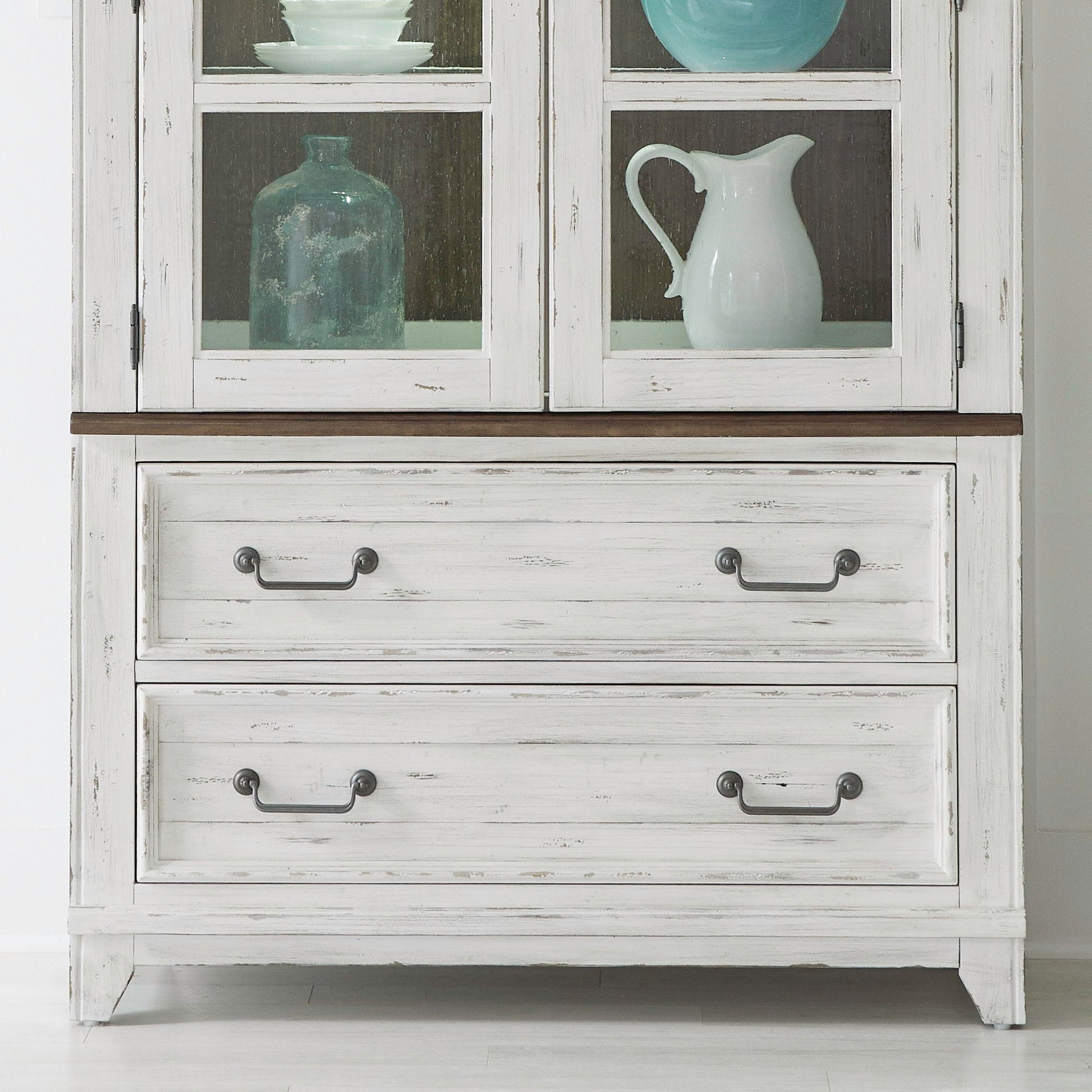 Liberty Furniture River Place - Curio Base - White | Meri Furniture