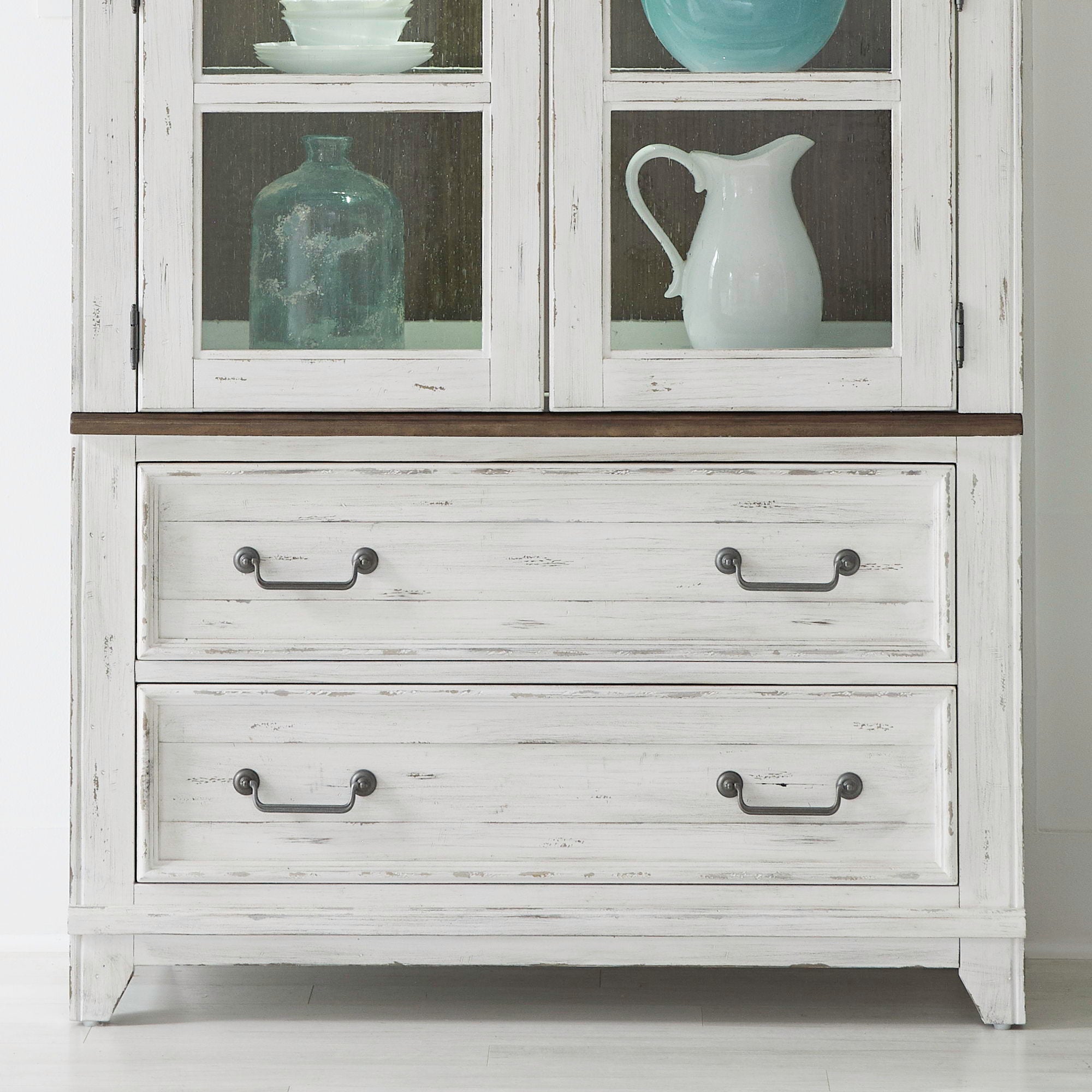 Liberty Furniture River Place - Curio Base - White | Meri Furniture