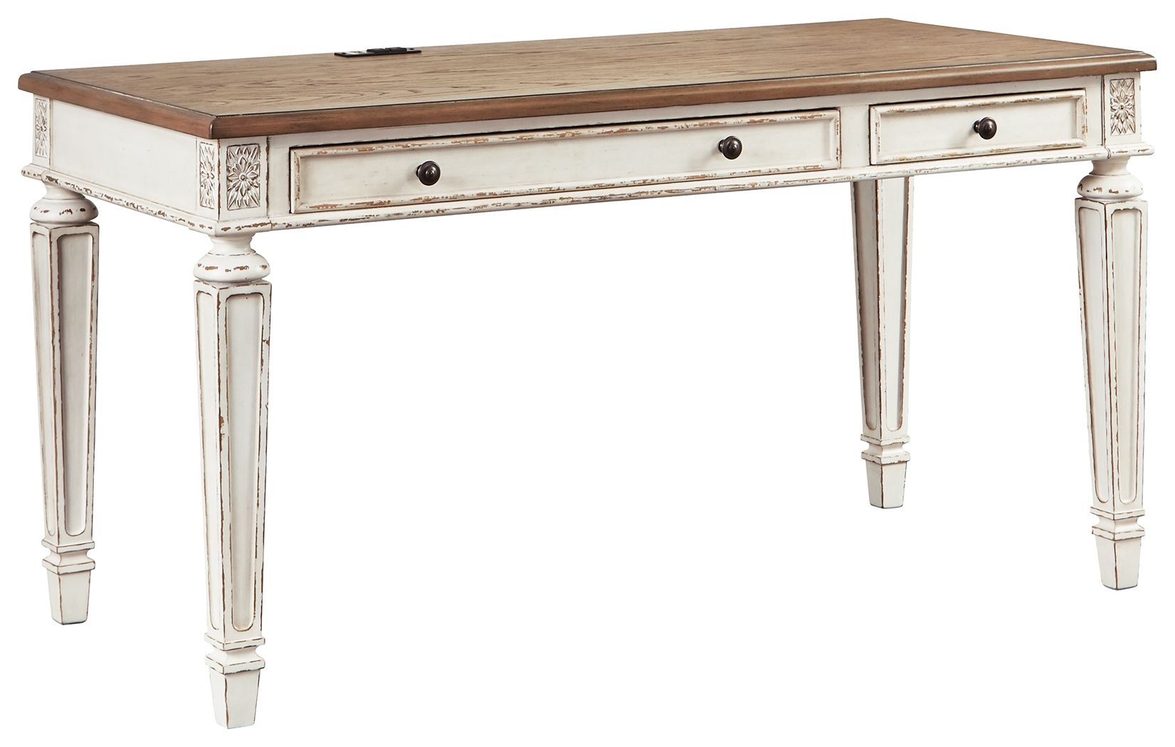 Ashley Furniture Realyn - Light Brown - Home Office Desk | Meri Furniture