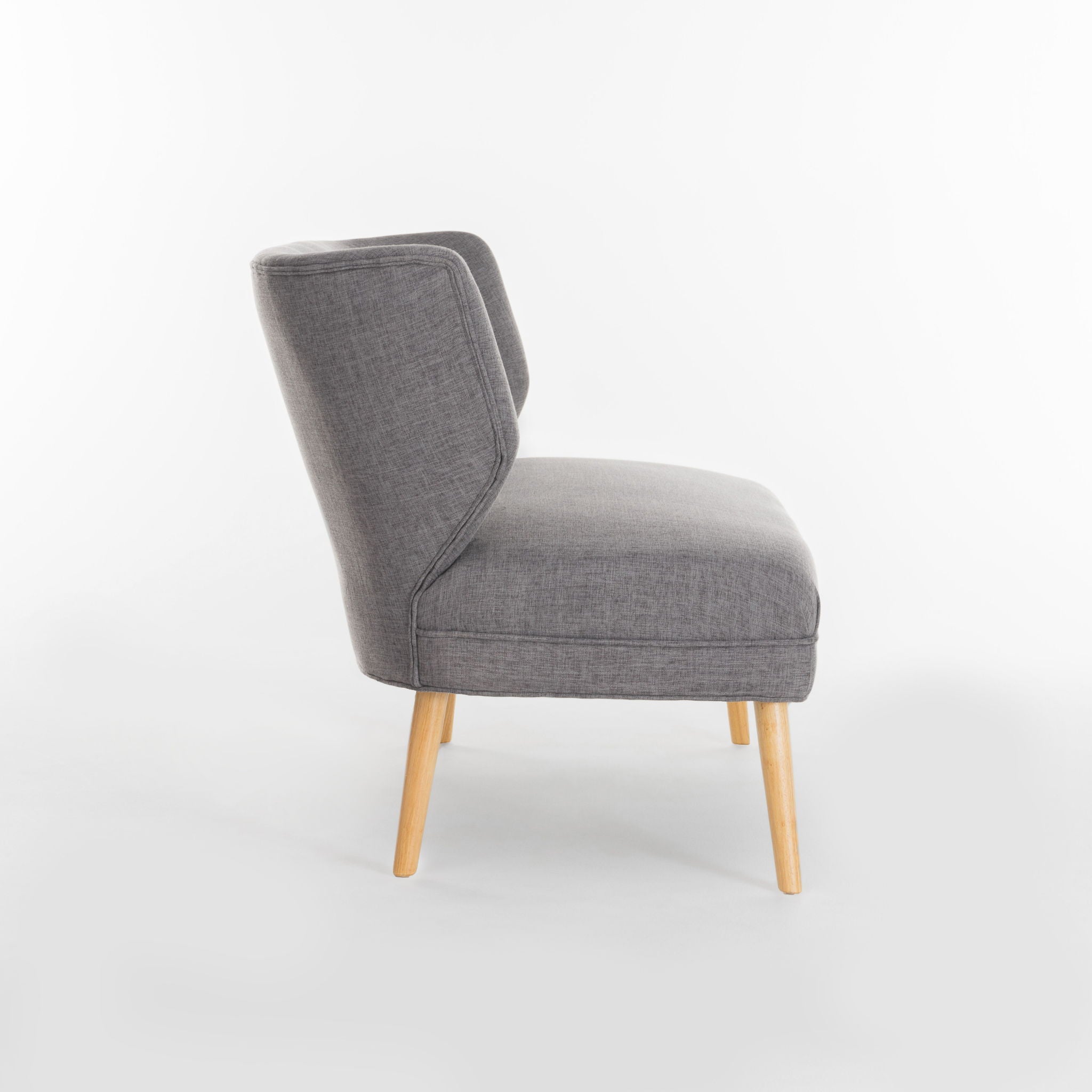 Elegant Classic Upholstered Loveseat With Curved Backrest