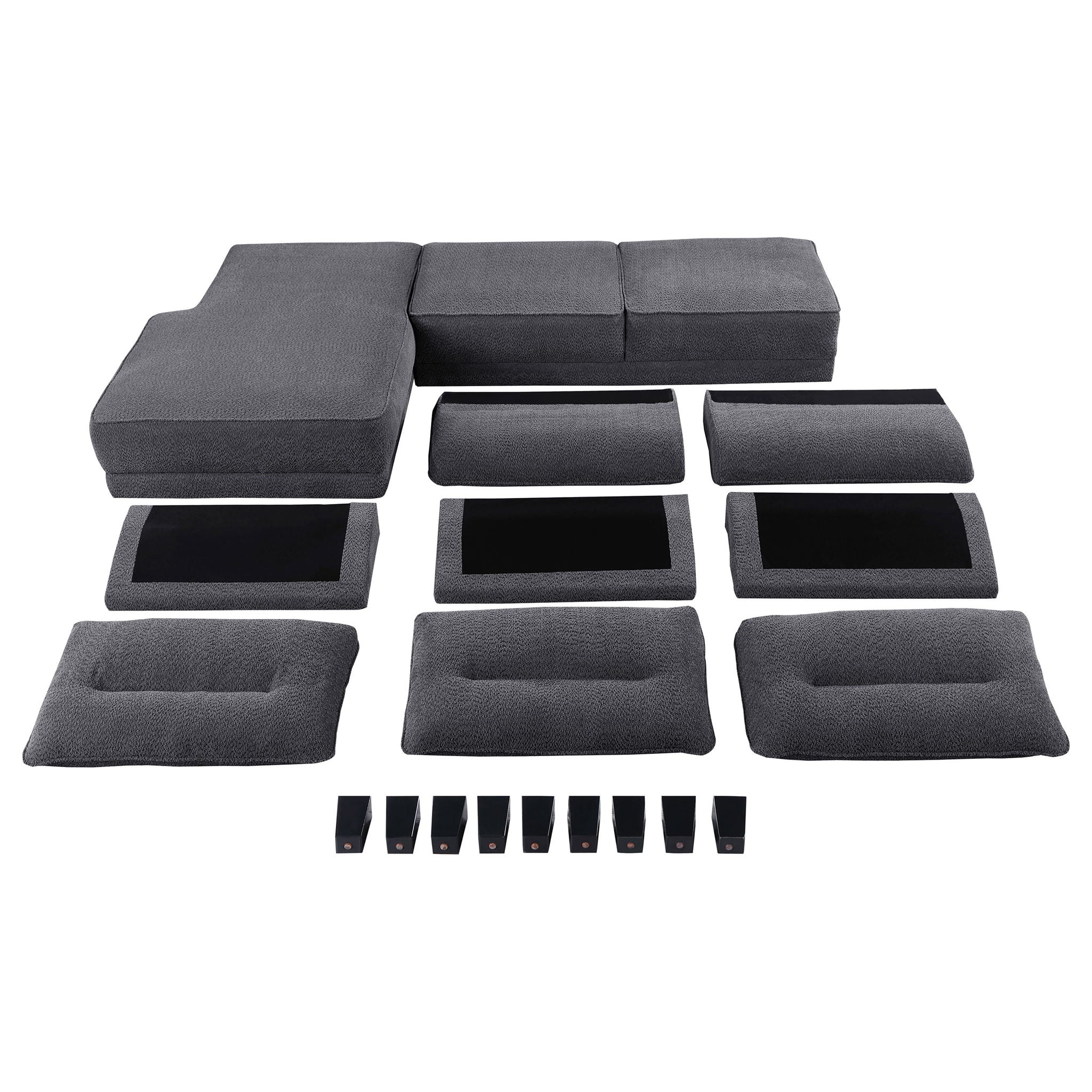 Verona - Loose Back Sectional Sofa - Gray