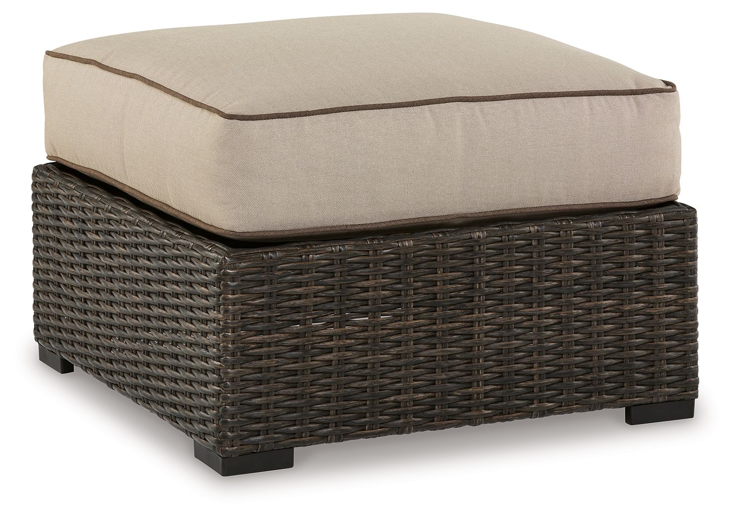 Signature Design by Ashley® Coastline Bay - Brown - Ottoman With Cushion | Meri Furniture