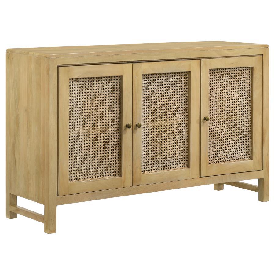 Coaster Fine Furniture Zamora - Wood Accent Cabinet With Woven Cane | Meri Furniture