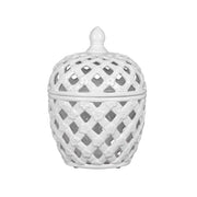 Ballas - Bird Lidded Jar - White