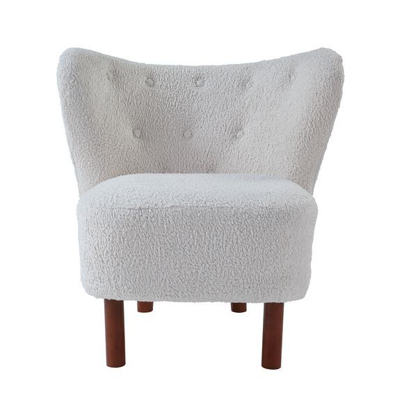 ACME Zusud - Accent Chair - White Teddy Sherpa | Meri Furniture
