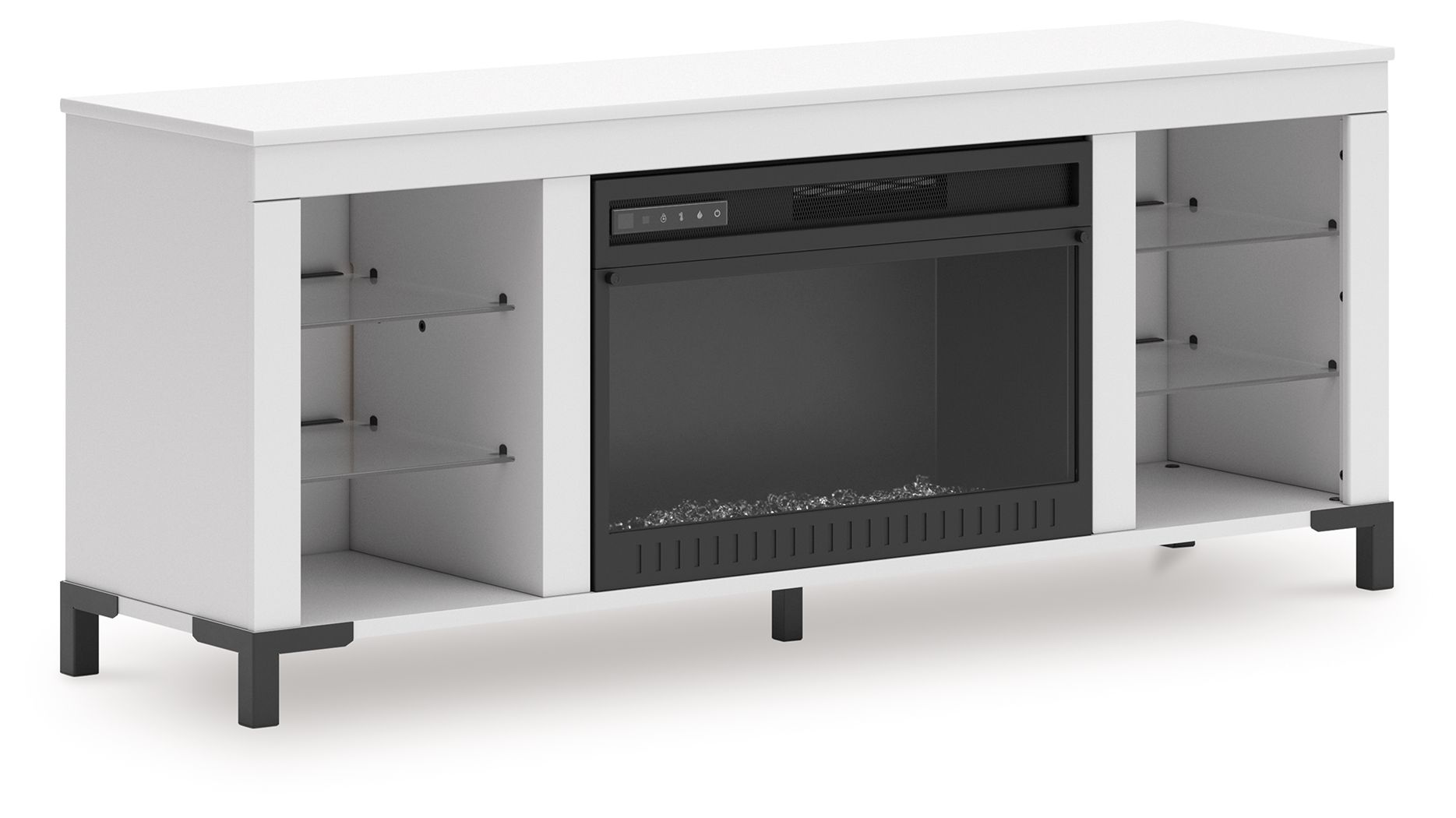 Signature Design by Ashley® Brollevi - White - TV Stand With Fireplace | Meri Furniture