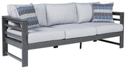 Signature Design by Ashley® Amora - Charcoal Gray - Sofa With Cushion | Meri Furniture