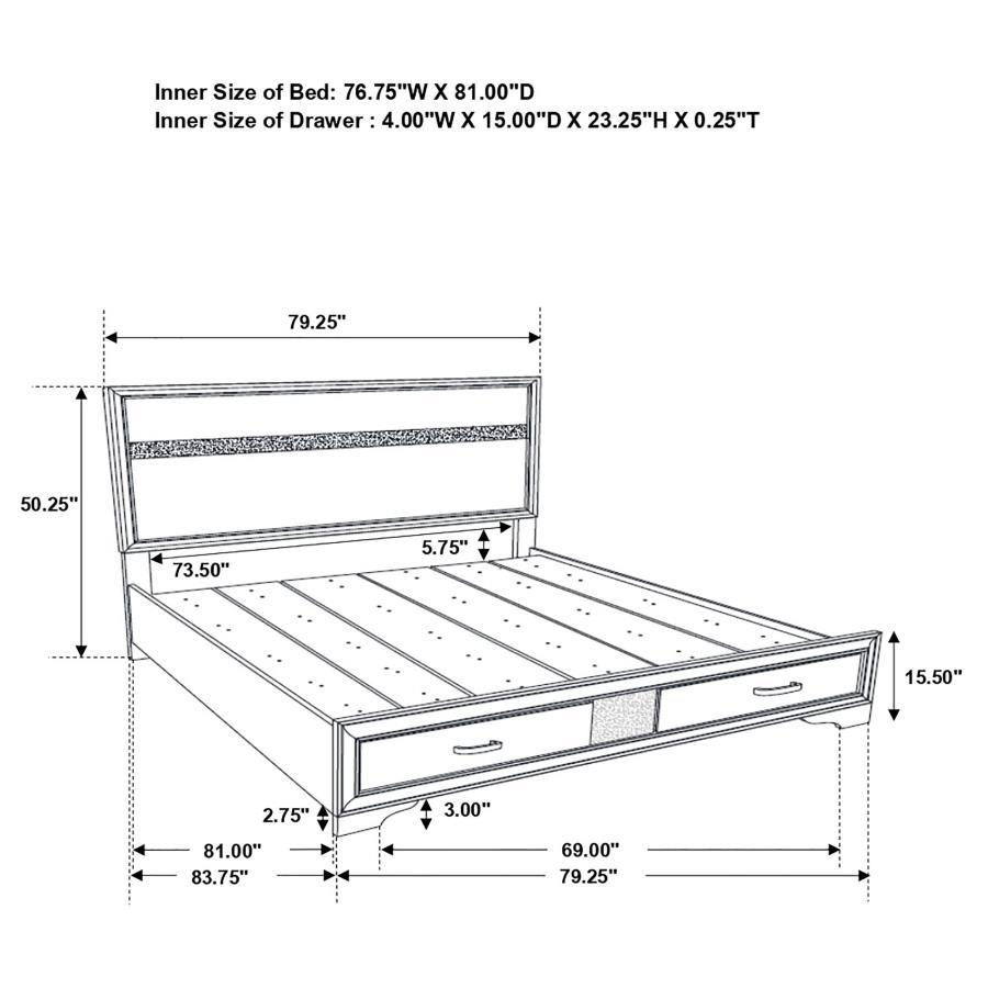 Coaster Fine Furniture Miranda - Storage Wood Panel Bed | Meri Furniture