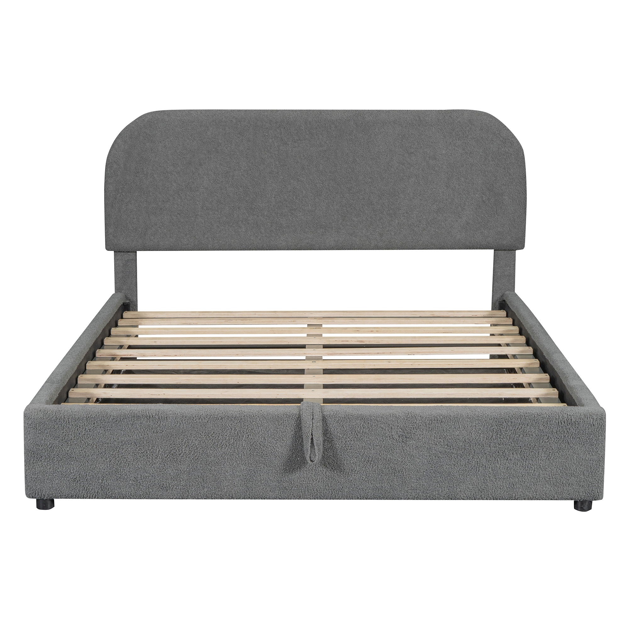 Upholstered Platform Bed With Hydraulic Storage System