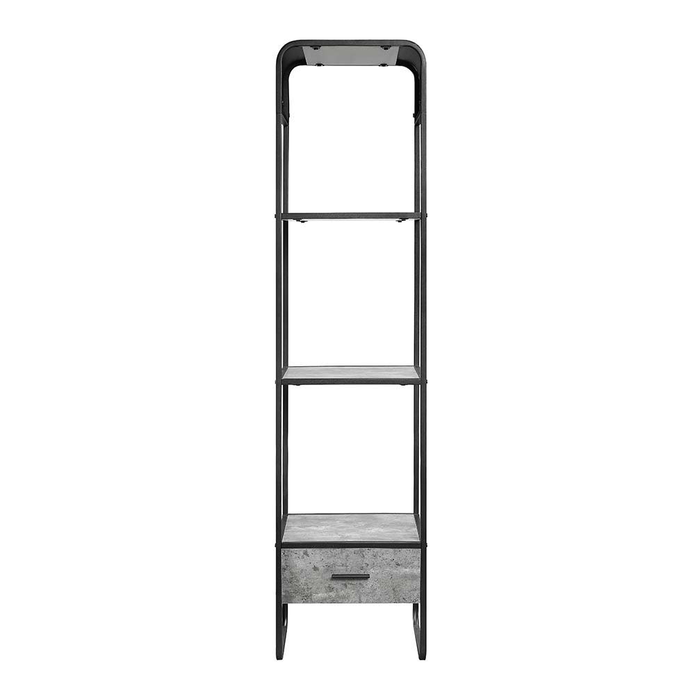 ACME Raziela - Side Pier - Concrete Gray & Black Finish | Meri Furniture